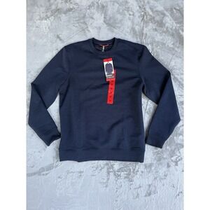 Gerry Textured Crew Pullover Sweatshirt Mens Medium Navy Blue